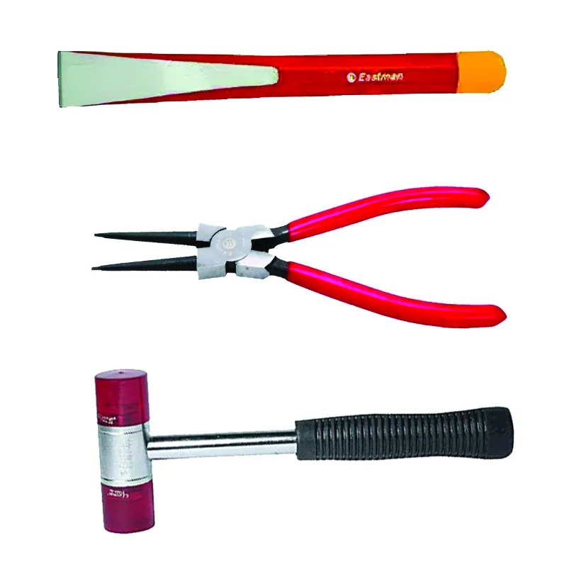 Eastman Hand Tools Combo Pack : 325 mm Circlip Plier (E-2033C),19 x 25 x 200 mm Chisels (ECH-2038) & 50 mm Plastic Mallet Hammer (E-2066)